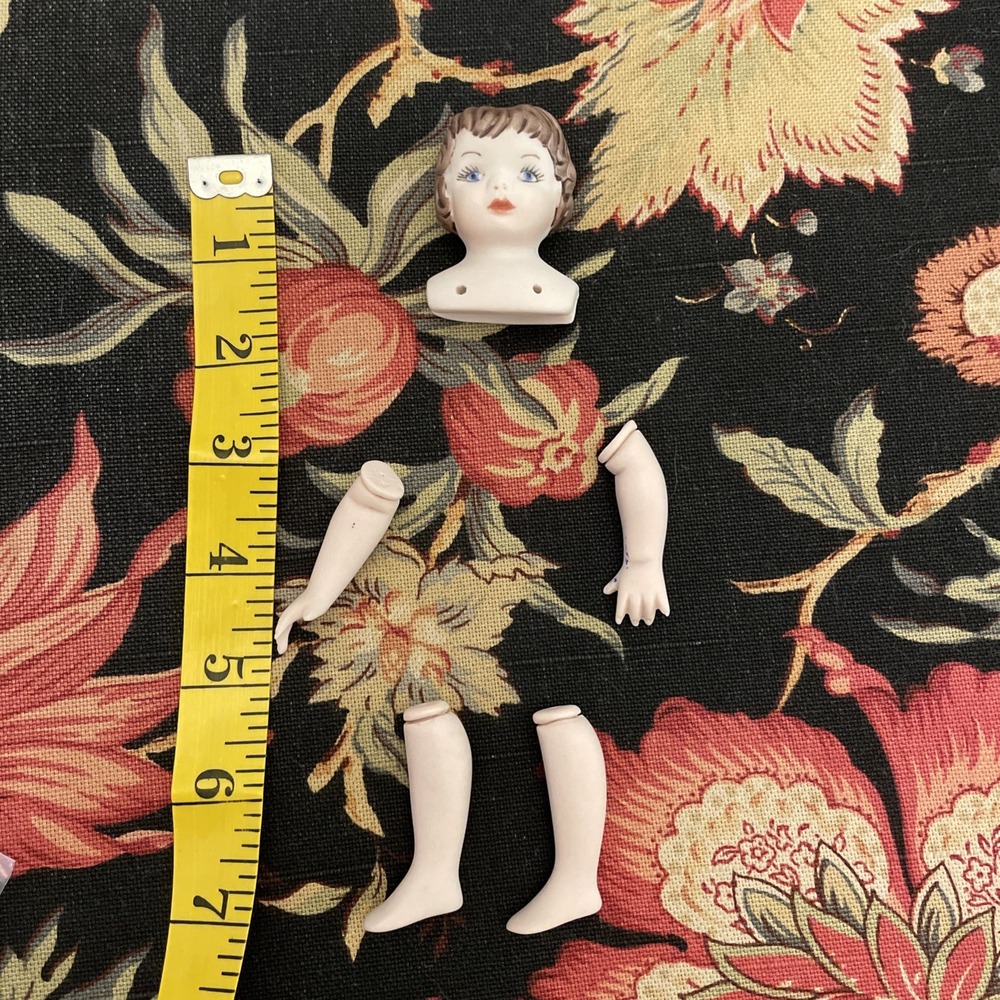 Vintage New Ceramic Doll Making Kit Soft Body Brunette Bust Arms Legs #235 - Picture 2 of 16